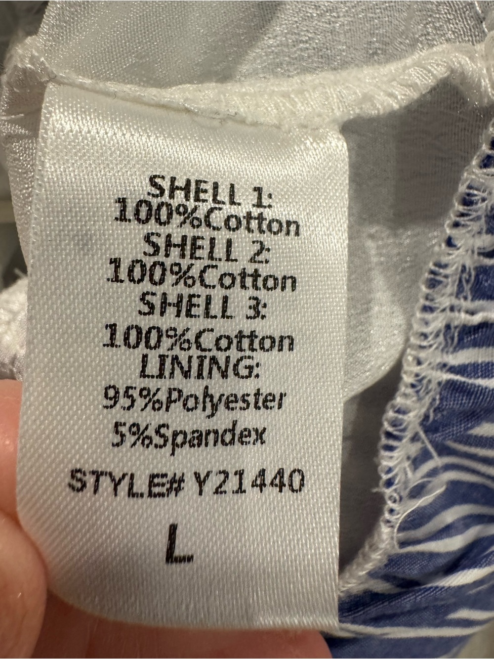 DO+BE White and Navy Striped Ruffle One-Shoulder Blouse - Picture 7 of 7